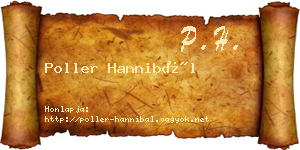 Poller Hannibál névjegykártya